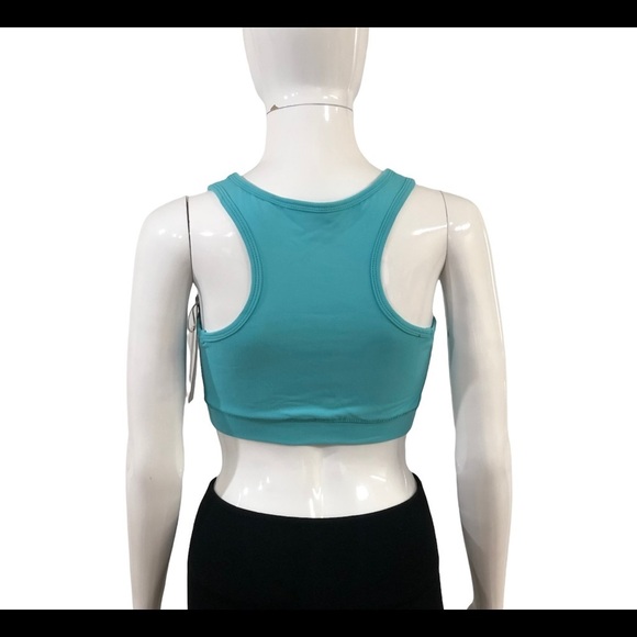 Mono B Womens Size M Sports Bra Teal Top Gym Workout Bra Racerback Blue NWT - Picture 9 of 10